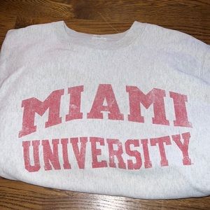 classic college sweatshirt from Miami (Ohio) University